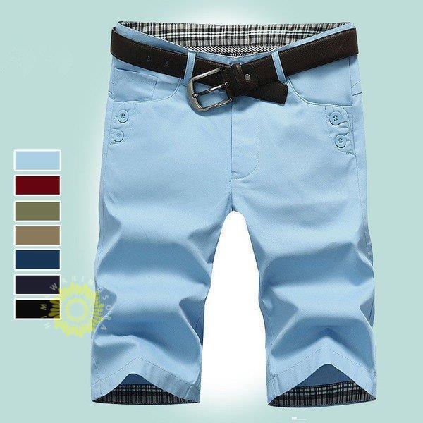 樂天商城 - ショートパンツ メンズ ショーツ ハーフパンツ コットン 薄手 紳士 ボトムス ズボン スリム 短パンツ カジュアル 五分丈 無地 夏 大きいサイズ