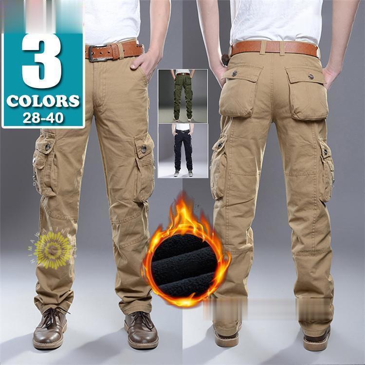 樂天商城 - カーゴパンツ メンズ 裏起毛パンツ ミリタリーパンツ 暖パン 作業服 防寒ズボン 大きいサイズ 登山パンツ 秋冬