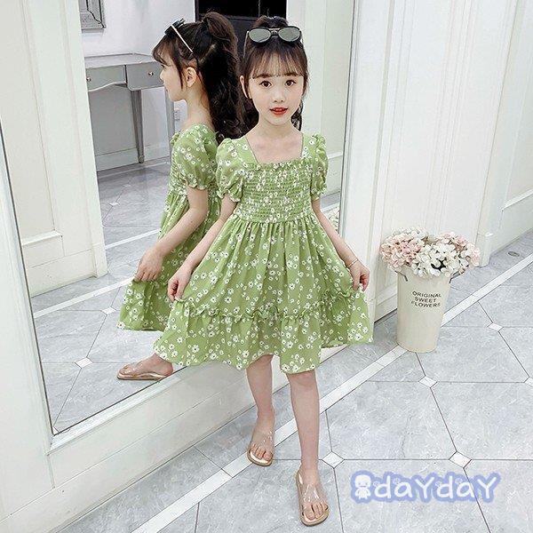 子供服 ワンピース 春夏 女の子 キッズワンピース 半袖 花柄ワンピース 蝶結び チュニック 子供ドレス ジュニア おしゃれ カジュアル ..