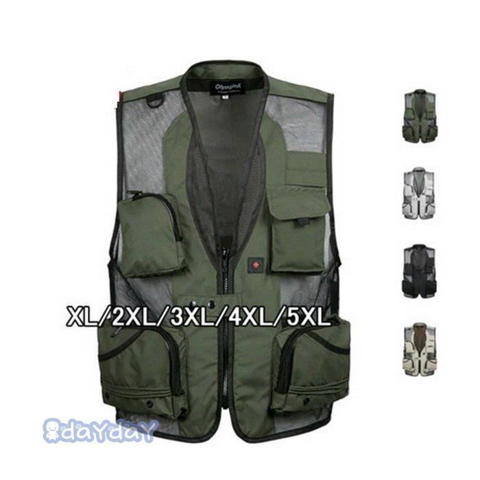 乐天商城 - ベスト メンズ 多機能ベスト メッシュベスト 釣りベスト ベスト 作業服 マン 登山 ミリタリー ポケット多い