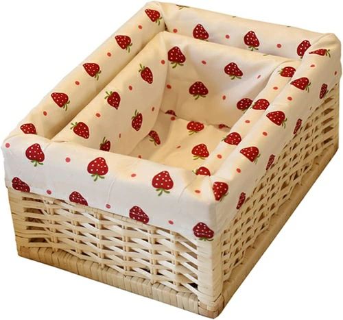 収納ボックス籐 ラタン 収納ケース ラタン製 アジアン 収納かご 籐製 ラタンバスケット 収納かご 雑貨 北欧 ケース おもちゃ箱 おもちゃ入れ 持ち手 28*19*13cm 柳 編み 籠 大きめ お