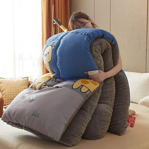 掛けふとん 毛布にもなる2WAY仕様 花柄 肌掛け毛布 ダブル ボア付き 厚手 リバーシブル 冬 極厚毛布 蓄熱保温 極暖 発熱 防カビ 毛抜けない 洗える 静電気防止 北欧 雲に包まれる インテリア