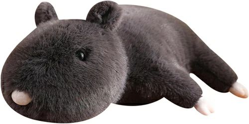 ネズミ ぬいぐるみ 昼寝クッション 動物 抱き枕 かわいい うつ伏せ姿 黒鼠 フワフワ INS風 玩具 ソファー ボディ枕 ストレス解消 洗える 子ども 女の子 男の子 卒業 七五三 小学生 新生活