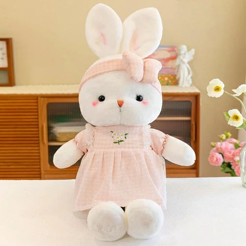 樂天商城 - ウサギぬいぐるみ ワンピース兎 ピンク 80cm 縫い包み うさぎ かわいい 大きい 子供 女の子 抱きまくら 添い寝枕 人形 おもしろ お誕生日プレゼント 癒される 柔らかい 安眠 贈り物 恋人 洗