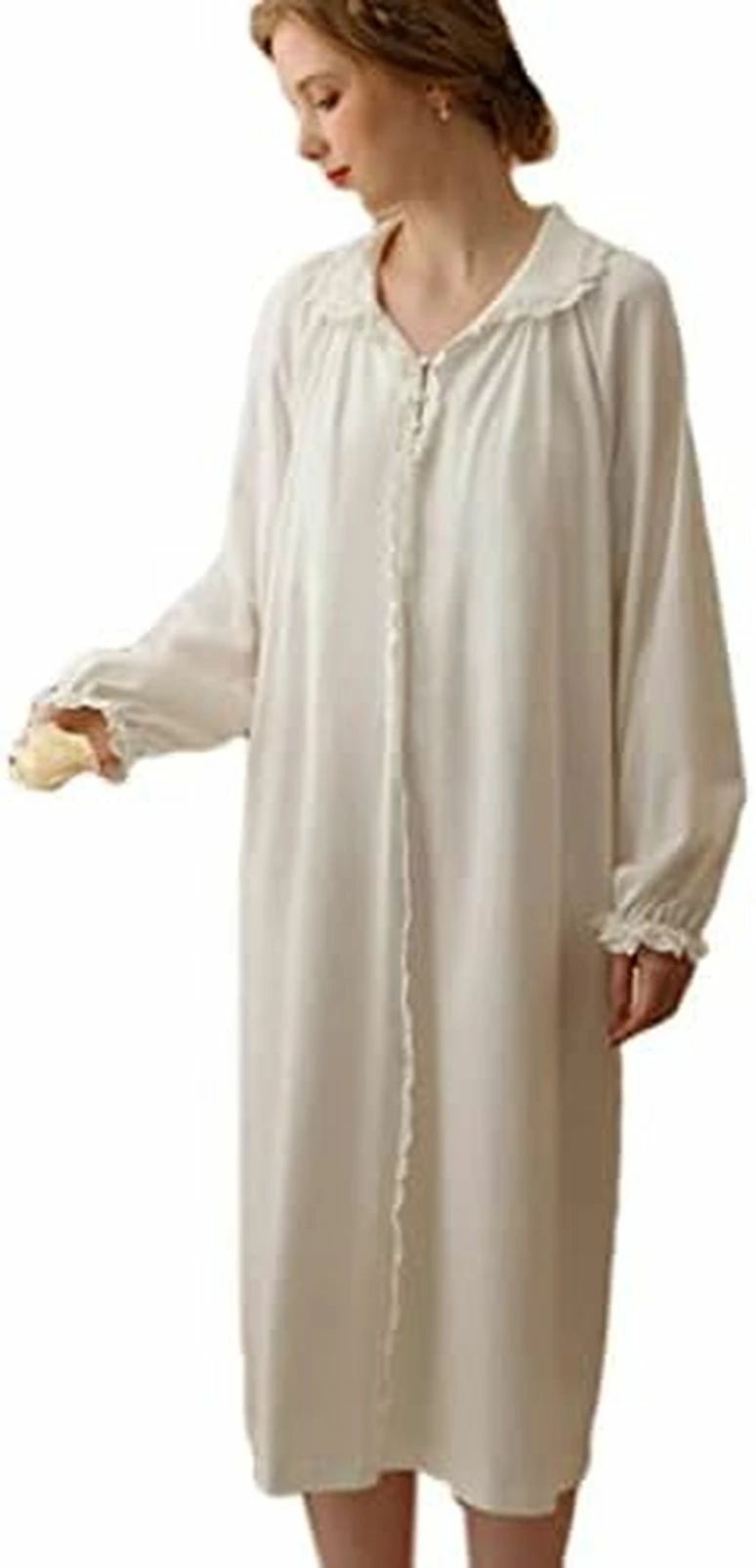 パジャマ レディース ネグリジェ ルームワンピース 姫系 襟付き ルームウェア ワンピース ナイトウェア..