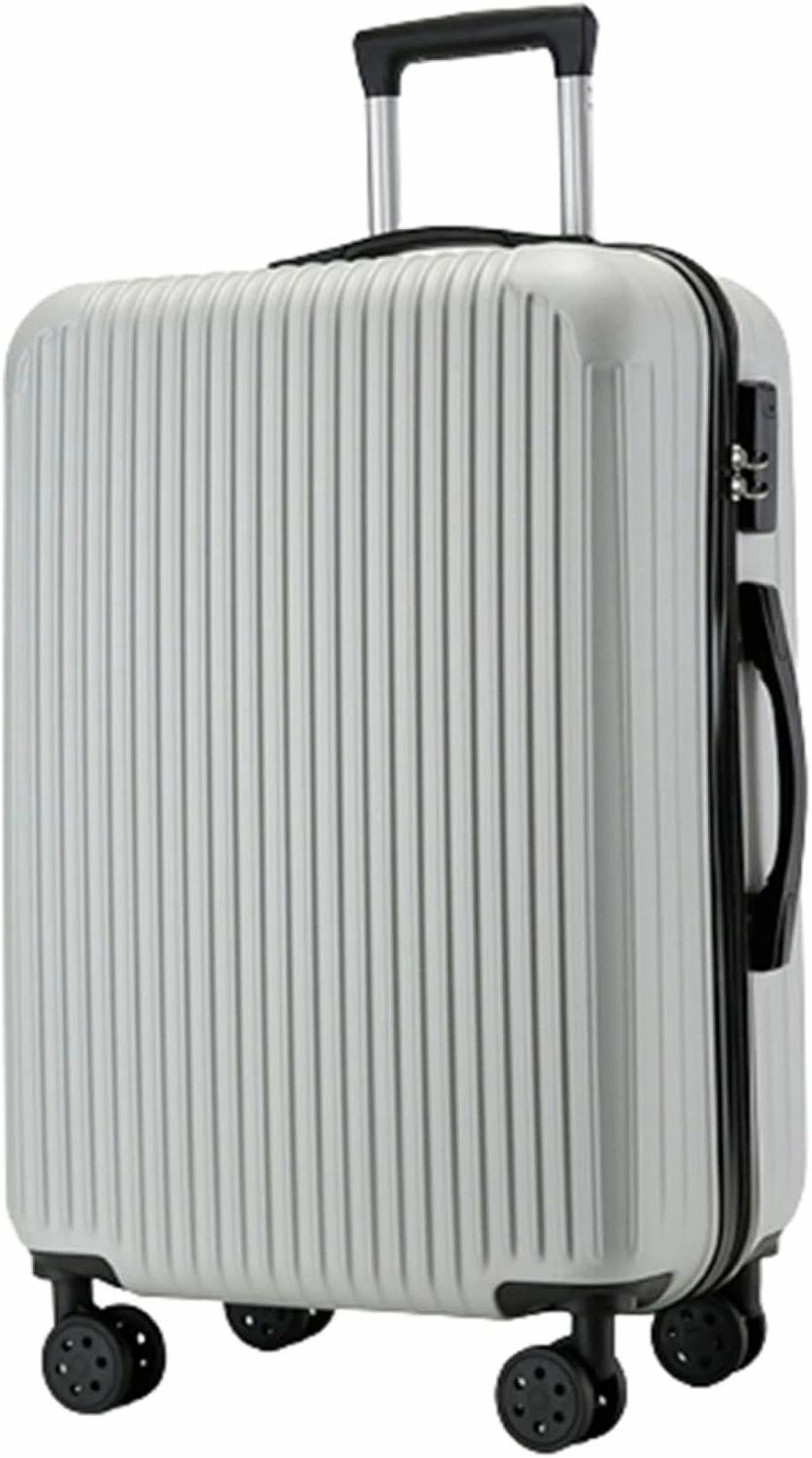 Suit Case - スーツケース キャリーケース 60L キャリーバッグ ファスナー式 超軽量 大型 耐衝撃 静音 ダブルキャスター 360度回転 人気 ビジネス 旅行 シルバー 出張 Lサイズ（6-8泊） 軽量 耐衝撃