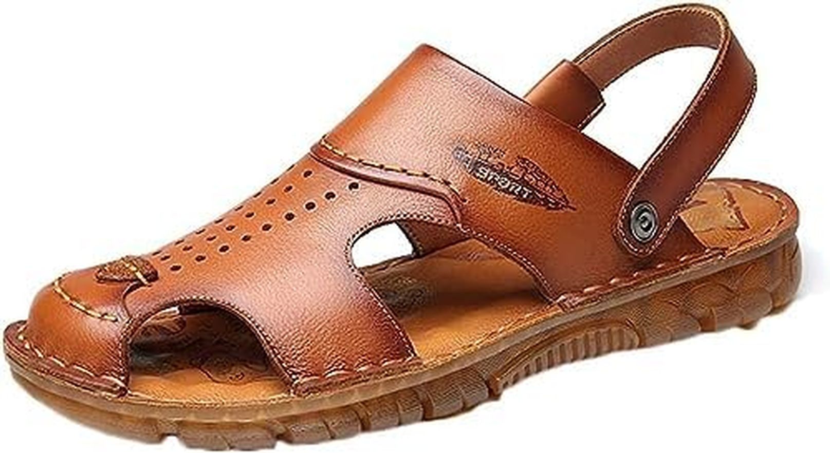 サンダル メンズ 夏サンダル レザー アウトドアサンダル 外用サンダル つま先保護 サボ 本革 2way ビーチサンダル メンズ 2種履き方 夏用 さんだる スリッパ 外出スリッパ 革靴 ドライビング