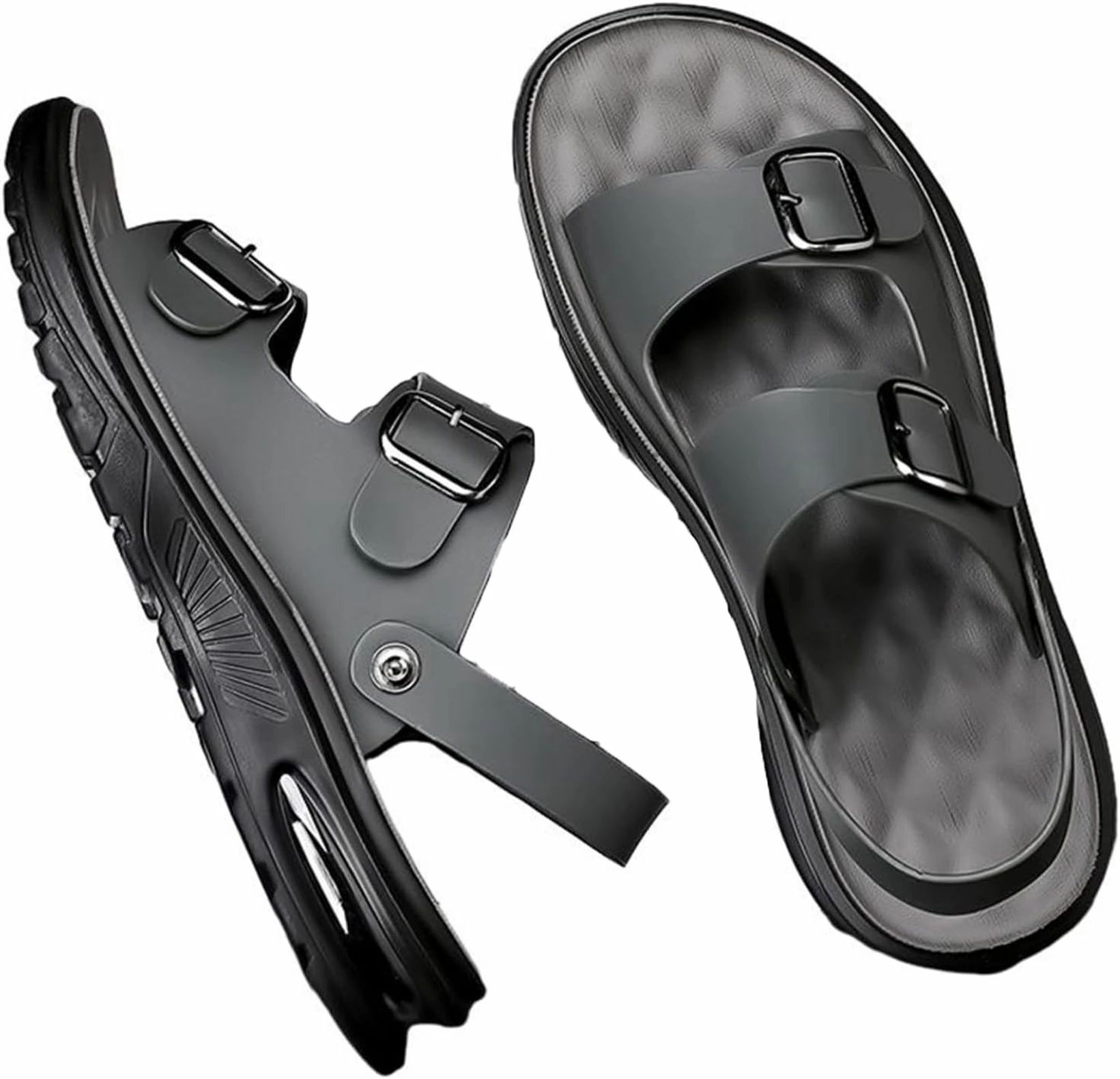 ビーチサンダル メンズ 革サンダル 2way スリッパ 外履き 夏 耐久性 通気性 アウトドアサンダル カジュアル クッション 軽量 滑り止め おしゃれ 運転靴 ドライバー 大きいサイズ スポーツ