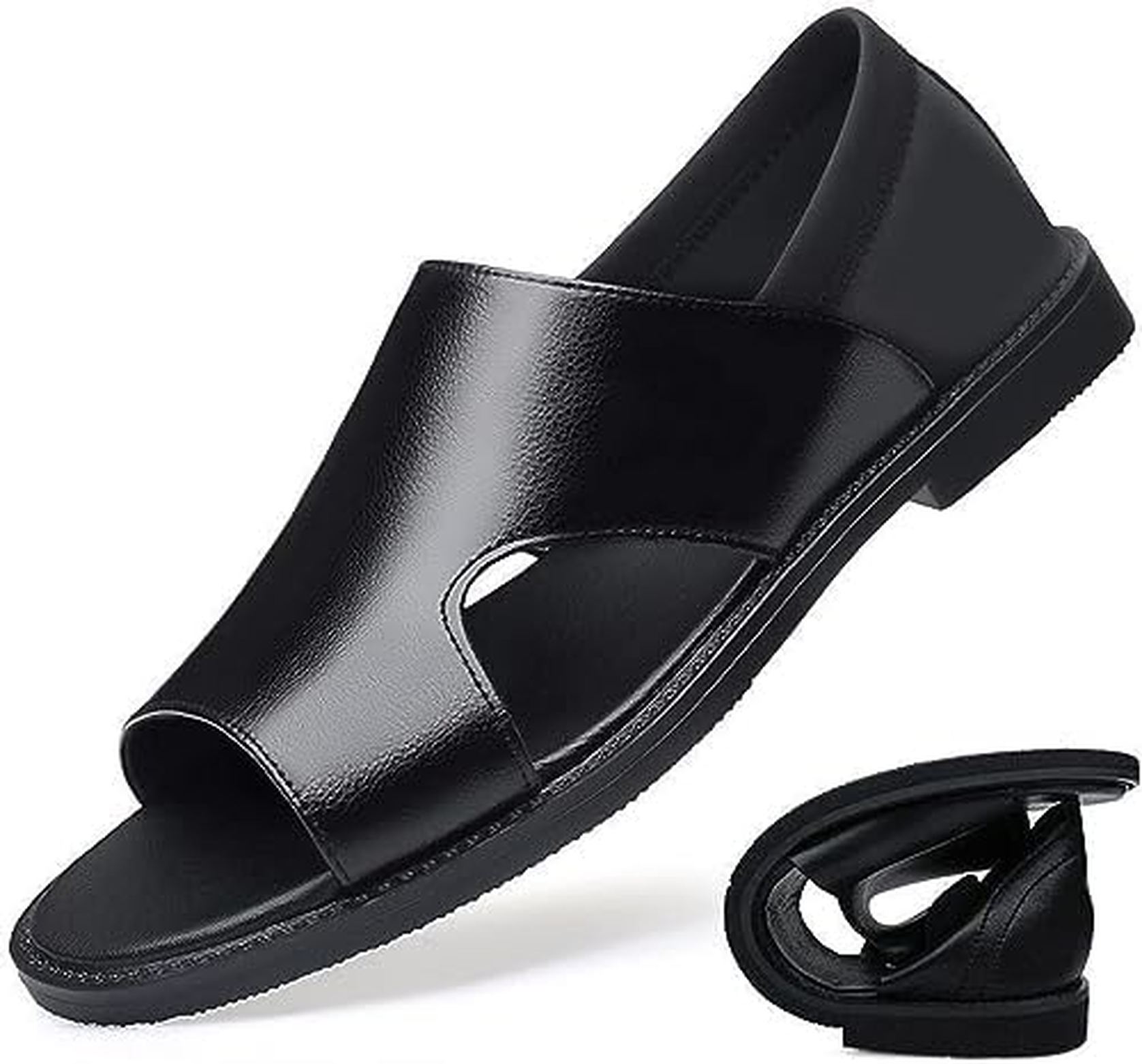 サンダル メンズ ビジネスサンダル レザーサンダル 夏サンダル 紳士用サンダル オフィスサンダル アウトドアサンダル 外出スリッパ さんだる レザー 2way スリッパ 本革 夏靴 カジュアルサンダル