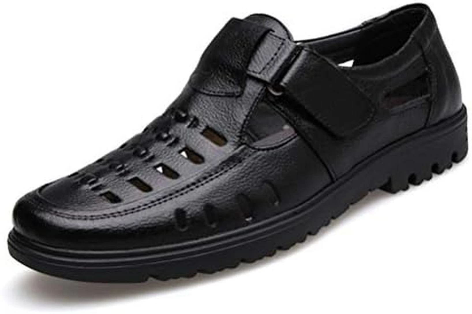 メンズ スポーツサンダル アウトドア サンダル サンダル スポーツ 軽量 スポーツサンダル 黒 厚底 ビーチサンダル 大きいサイズ 本革 歩きやすい コンフォート 仕事履き おしゃれ マジックテープ