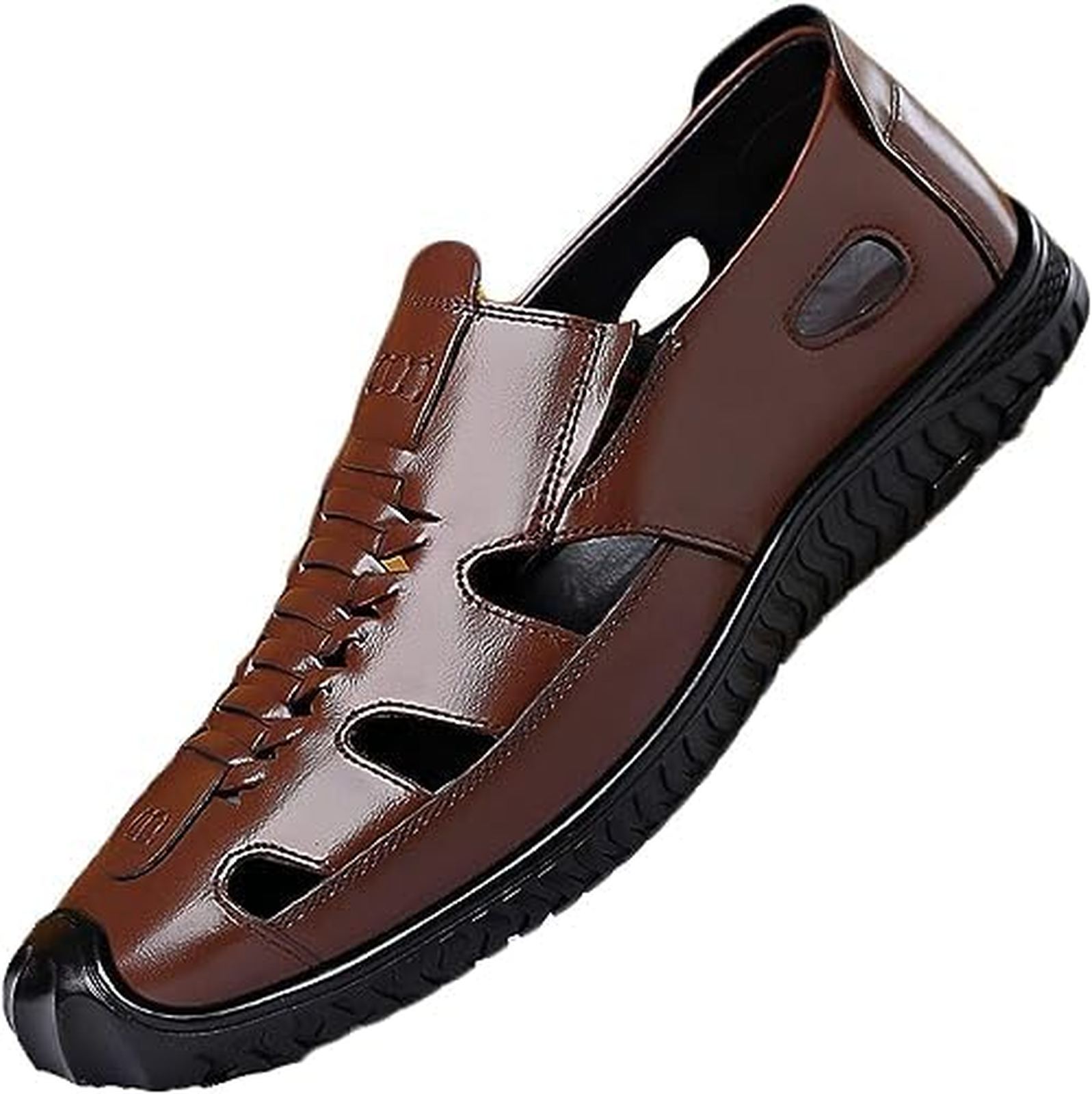 サンダル メンズ ビジネスサンダル レザー メンズサンダル さんだる 歩きやすいサンダル 運転用サンダル 本革夏靴 アウトドアサンダル スリップオン スリッポンシューズ つま先保護 カジュアル オフィ