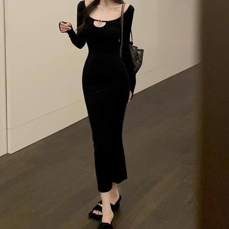 胸元 セクシー ロングワンピース レディース ...の紹介画像2