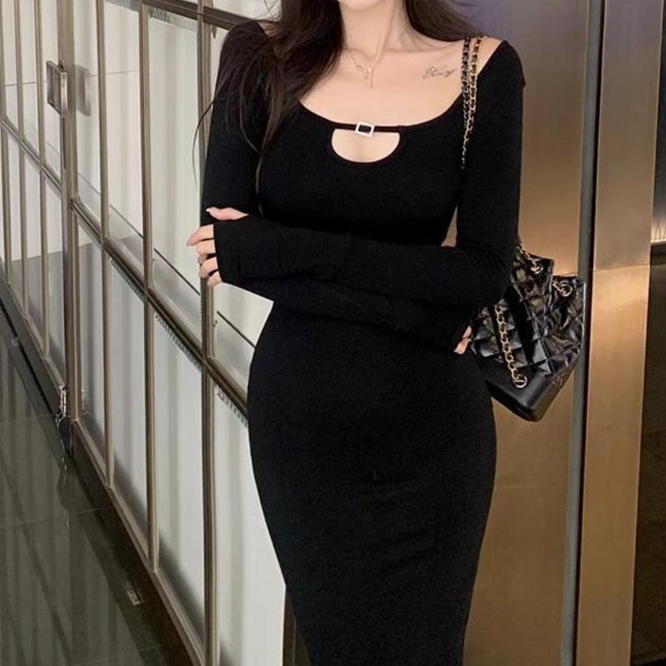 胸元 セクシー ロングワンピース レディース ...の紹介画像3