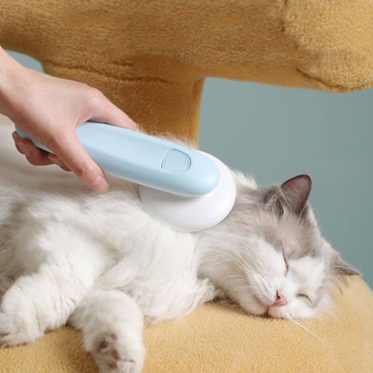 ペット用品 ペットブラシ ブラッシング ワンタッチ グルーミング ピンブラシ　猫 ...