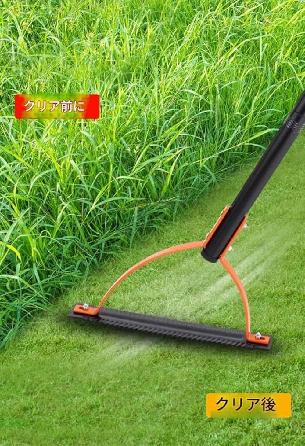 コンパクトな手動芝刈り機兼除草器具！家庭や公園の垂直庭園での雑草処理に最適な園芸道具