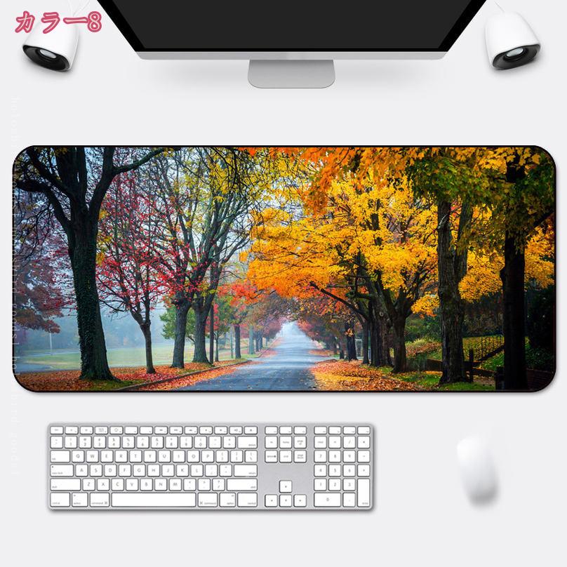 超大型 マウスパッド 事務用 マウスパッド デスクマット おしゃれ 上品 スムーズ パソコンキーボードパッド デスクパッド 柔らかい 洗える ゲームオフィステーブルマット 風景 山 川 海 ナチュラル 3Dプリント マウスマット おしゃれ holosbird-goods1