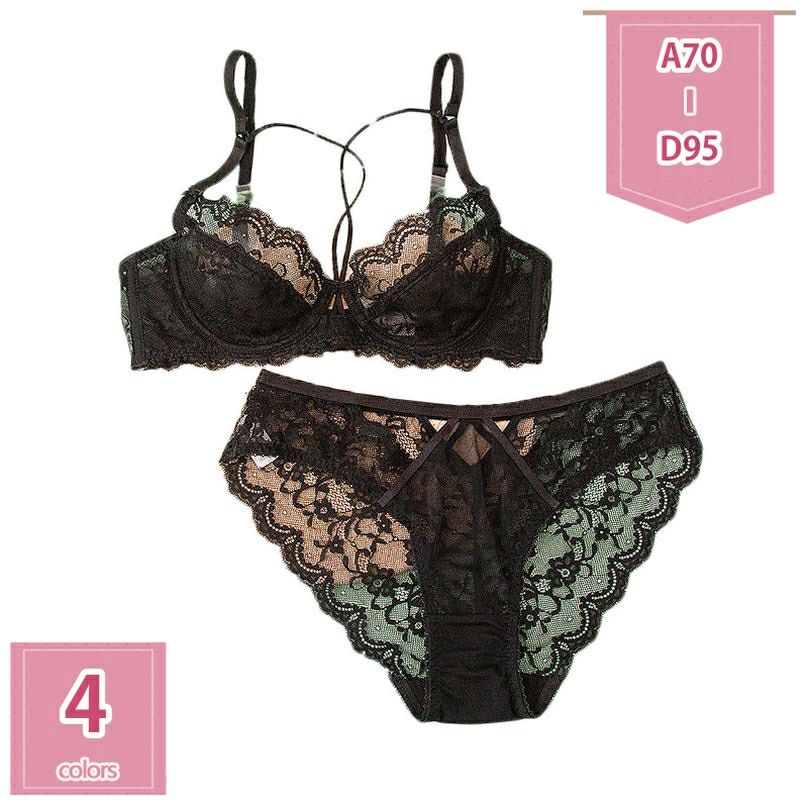 ブラジャー ショーツ セット 総レース 大切な人だけに見せたい セクシーランジェリー シースルー パッ..
