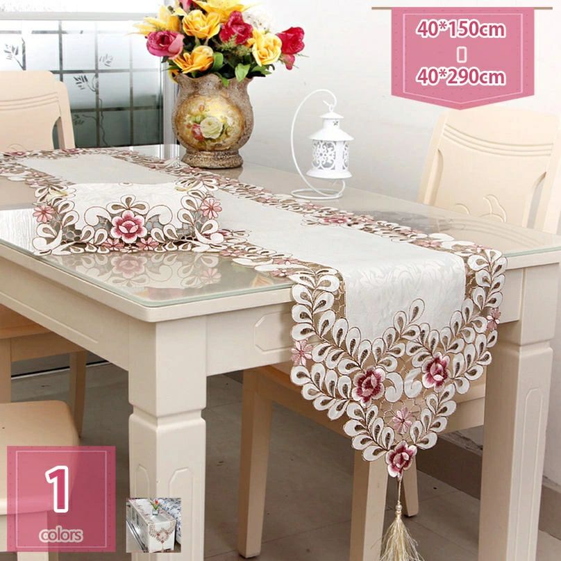 レトロ フラワー 無地 パターン テーブルランナー 軽量 ポリエステル カラフル モダン ボタニカル 植物 葉 ダイニングルーム インテリア テーブルセンター 多用途 ディナー ブランチ テーブルマット テーブルクロス holosbird-goods1