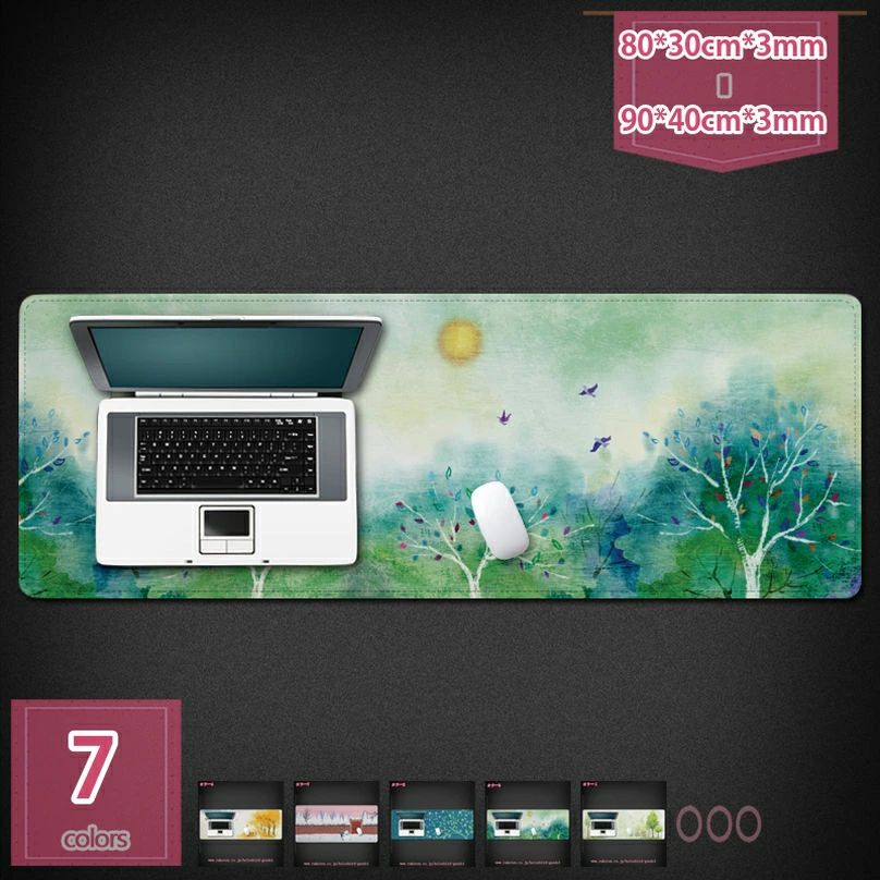 マウスパッド 大型ゲーミングマウスパッド 布製 滑らか キーボードマット 厚さ0.3cm ノートパソコン デ..