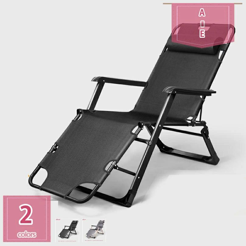 2000円OFFクーポン 折りたたみチェアー 折りたたみリクライニングチェア ひじ掛け付き リクライニングアームチェア 耐荷重150KG マクラ付き チェアベッド両用 ポータブル 完成品 簡易ベッド 通気性 省スペース 昼寝 holosbird-goods1