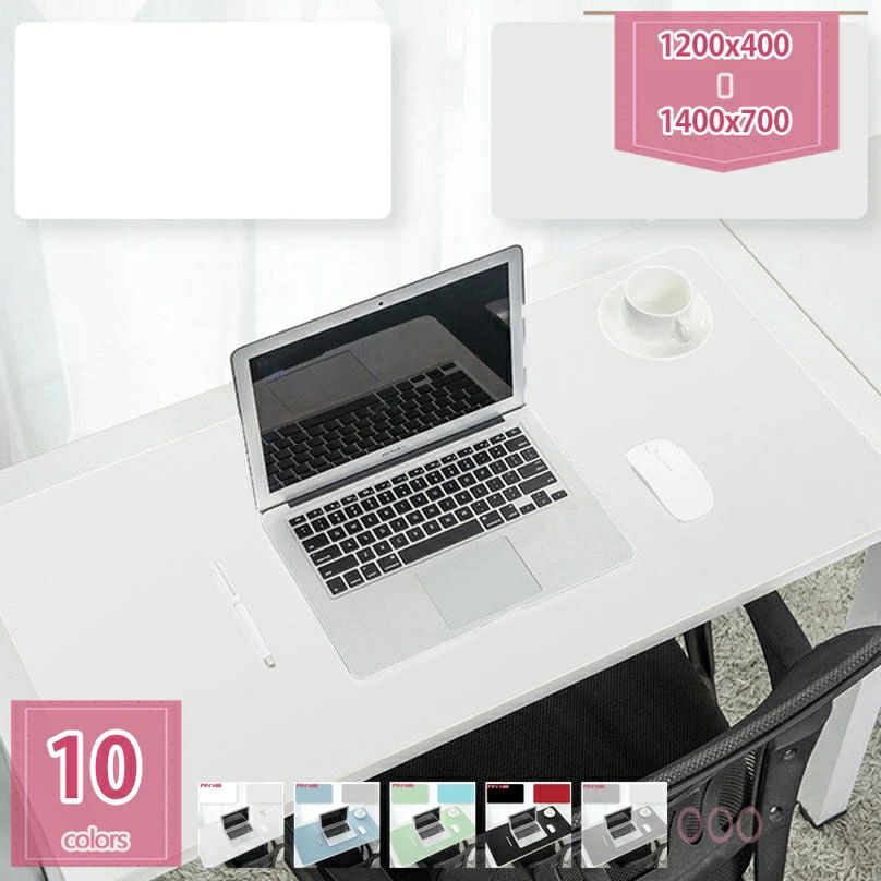 500円OFFクーポン パソコンマット マウスパッド PUレザー 防水 滑り止め 傷防止 柔らかい 両面とも使え..