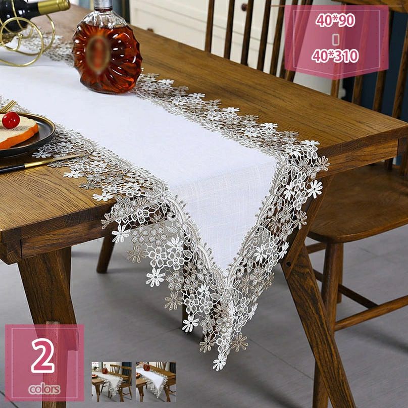 300円OFFクーポン レース テーブルランナー エレガント ヴィンテージテーブルランナー ドレッサース キ..