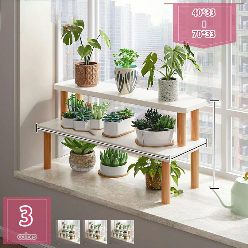 ガーデンガーデン サイダーハウス 2WAY フラワースタンド 2段 ワイドタイプ 幅70cm 50cm 40cm ダークブラウン 組立式 ガーデン用品 花台 観葉植物 屋外 植木鉢 木製 庭 ベランダ 花ポットホルダ holosbird-goods1