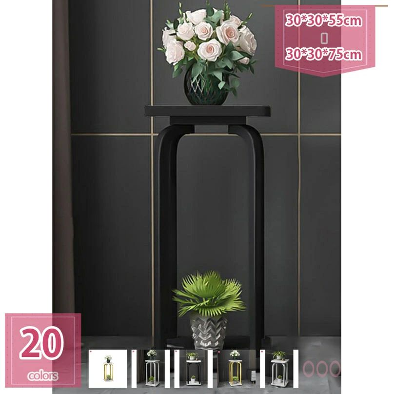 アイアン製 フラワーポットホルダー 花台 園芸ラック フラワーラック ガーデンラック 2/3階 花棚 盆栽スタンド 植物スタンド 多層屋内/屋外 植物棚 おしゃれサイドテーブル 簡易テーブル 小型テーブル 収納 玄関 飾り holosbird-goods1