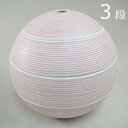 【送料無料】【化粧箱付】有田焼 李荘窯 珠型三段重 赤呉須象嵌