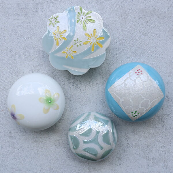 【アウトレット福袋】【送料無料】有田焼　蓋物福袋　水色4点セット