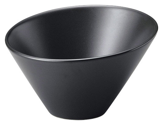 ななめ 業務用 【 スラント 黒マット 18cmボール 】 ホテル レストラン カフェ 食器 スラッシュ 丸 陶磁器 磁器 カネスズ 美濃焼 丸ボール 丸ボウル 洋食 キッチン 黒 マット 深皿 おしゃれ ボウル ボール 18 センチ 直径
