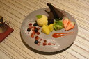 アースカラー 食器 【 うず潮 ビスク 9吋プレート 】カフェ ホテル レストラン ビスク 素焼き 丸 丸皿 輪 凹凸 大皿 アラカルト 新生活 パーティー メ...