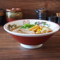 ラーメン どんぶり 赤三ツ龍20.5cm屋台の高台ラーメンどんぶり(アウトレット込み)...