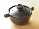 ポッチのついたオシャレなごはん鍋(4合炊き)黒 ごはん 土鍋 母の日 父の日