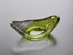 ガラスミニ小付浮舟(若草)【業務用】硝子 がらす 食器 ガラス食器 涼しげな食器 ひんやり すずしげ 夏 清涼 おしゃれ オシャレ café カフェ おうちカフェ 母の日 父の日