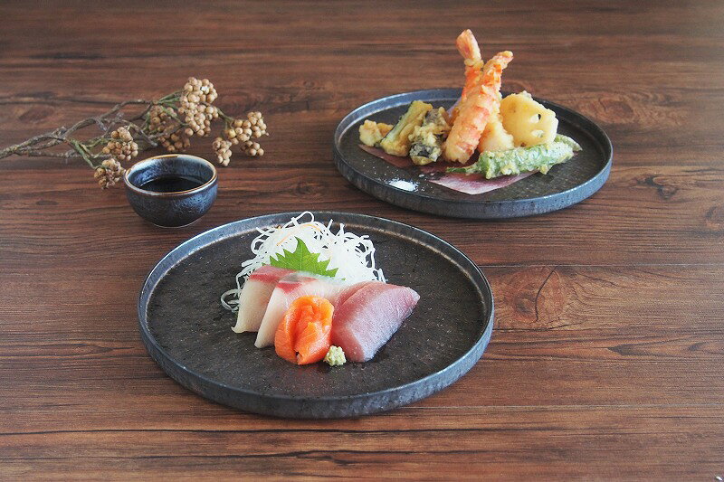 煌惑 〜kouwa〜 21cm 切立プレート ゴールド ブロンズ キラキラ 丸皿 丸 切立皿 切立 刺身 盛り皿 食器 業務用 インスタ映え 和食 割烹 レストラン イタリアン フレンチ 丸 ケーキ スイーツ 前菜 刺身 盛り皿 日本製 クリスマス (3)