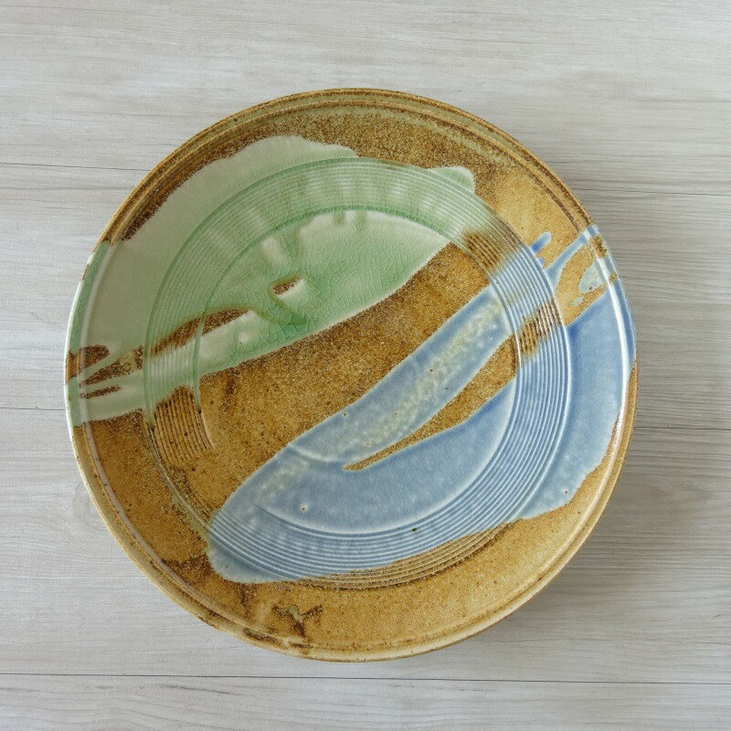 Mino Ware - 線青流 31.5cm 大皿 大皿 盛り皿 盛り合わせ 和風 豪華 大きい