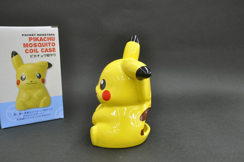 ポケットモンスターピカチュウ 蚊やり[不燃マット付き][蚊取り][直径6.5cm蚊取り線香が入ります(別売り)]虫除け/線香入れ/かわいい/可愛い/プレゼント/贈り物/ギフト/人気/キャラクター/母の日/父の日/敬老の日/誕生日/おうち時間/インテリア/アウトドア [2]