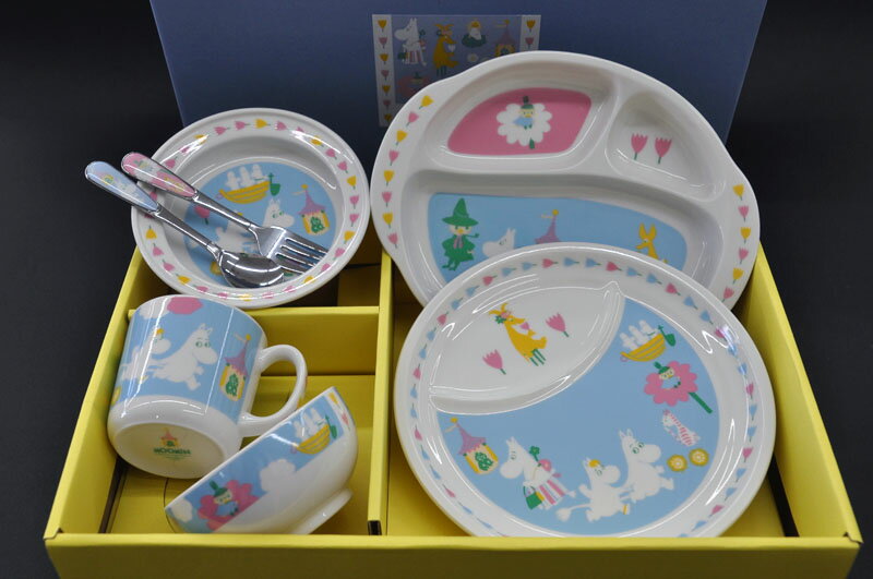 ムーミン(Moomin]7ピースセット(パステル)[子供食器][こども食器][お祝い][出産祝い]【送料無料】