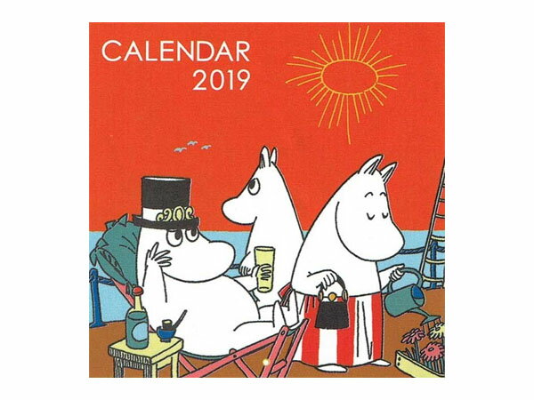 【 2019年手帳＆カレンダー今なら 】2019年」ムーミンカレンダー（ORANGE）壁掛けタイプクロネコDM便(メール便)対応商品【ラッピング不可】