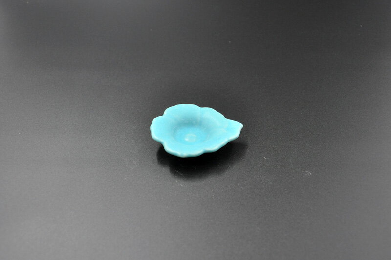 乐天商城 - 瀬戸焼　HANA花豆皿(くじゃくあお) [Ф7.5cm]花(Hana) aito製作所 アイトー[箸置き][スプーン置き][カトラリーレスト]食洗機・電子レンジOK！【日本製】