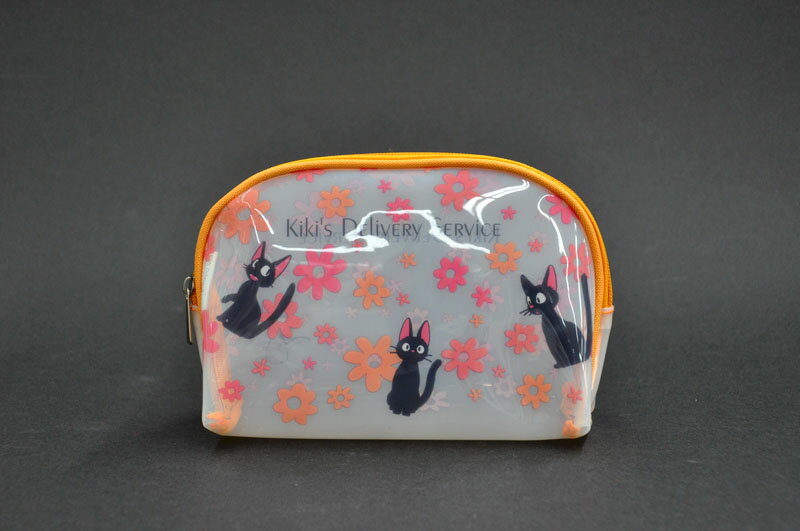 ★SALE10％OFF★魔女の宅急便クリアポーチ 丸型[ジジ/お花いっぱい]ケース/ポーチ/かわいい/雑貨/夏/サマーグッズ/プール/海スイミング/ゴーグルケース/化粧/コスメ/ポーチ/プレゼント/ギフト/贈り物/誕生日/バレンタイン/母の日/敬老