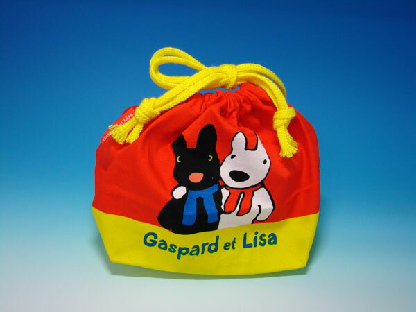 リサとガスパールランチ袋(仲良し)お弁当袋/ランチグッズ/子供/かわいい入園/入学/お祝/プレゼント/贈り物/誕生日【メール便OK】【在庫限り】【日本製】