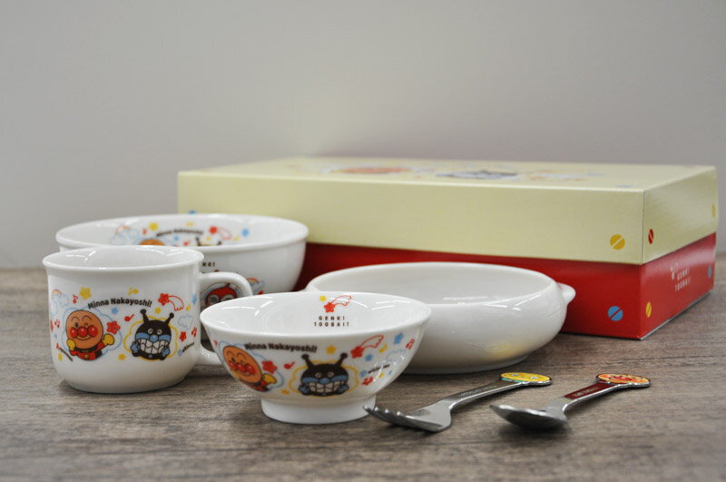 [それいけ！アンパンマン なかよしシリーズ]アンパンマン (なかよし) 食器ギフトセット6点セット/キッズ/こども/子供/食器/安心/安全/金正陶器/女の子/男の子/出産/子ども/幼児/入園/お祝/御祝/誕生日/プレゼント/人気/キャラクター/グッズ/かわいい/【日本製】 3