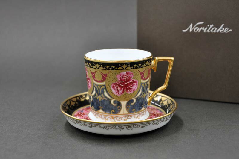 ノリタケ 〜Noritake〜 コーヒー碗皿(色絵薔薇文)オマージュ コレクション(THE HOMAGE COLLECTION) オールドノリタケ