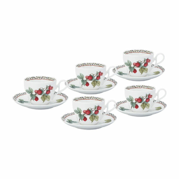 ノリタケ〜Noritake〜オーチャードガーデン(ORCHARD GARDEN)ティー・コーヒー碗皿（5客）ギフトボックス入り