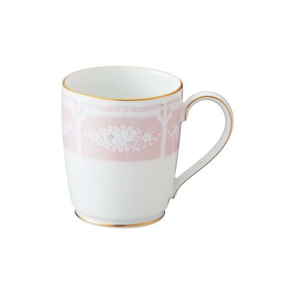 ノリタケ〜Noritake〜レースウッドゴールド(LACEWOOD GOLD)ピンク マグカップ（ピンク）