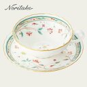 アフタヌーンティー カップ&ソーサー ノリタケ 〜Noritake〜 ティー碗皿 (花更紗)紅茶碗・カップ＆ソーサー御祝/お祝/贈り物/ギフト/プレゼント/誕生日/母の日/父の日/敬老の日/クリスマス/内祝/引出物/記念品/上品/来客/アフタヌーン・ティー/アフタヌーンティー/Afternoon Tea