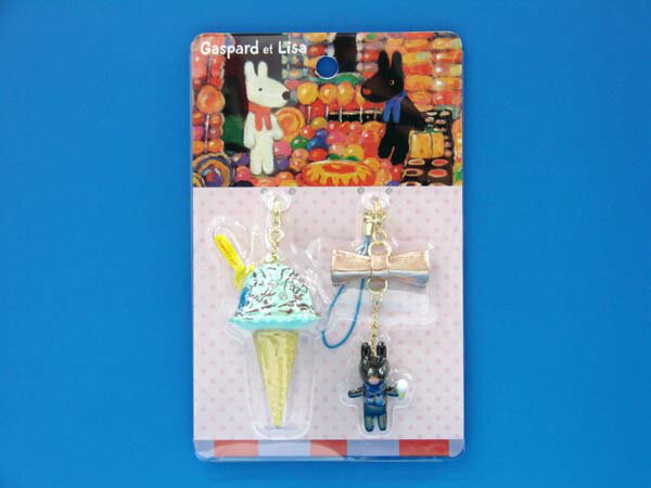 リサとガスパールL/G スイーツストラップ(Gアイス)スマホ/携帯/バッグ/キーホルダー/アクセサリー/キーチャーム/プレゼント/ギフト/贈り物/誕生日/バレン...