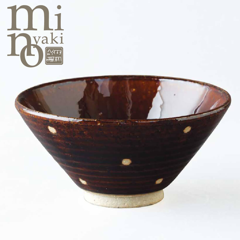 飯碗 陶器 平茶碗 大 アメ ドット 食器 おしゃれ 美濃焼 日本製のサムネイル